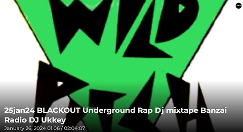 Blackout Underground Rap Dj Mixtape Banzai Radio Dj Ukkey Vinyl Wax Only Mix Tape radio 25jan24