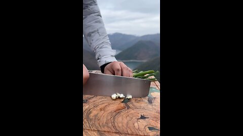 Outdoor cooking ASMR