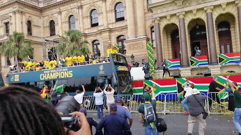 SOUTH AFRICA - Cape Town - Springbok Trophy Tour (Video) (ydb)