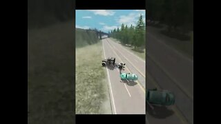 Police truck accident #Shorts Beamng DRIVE - Police Chase