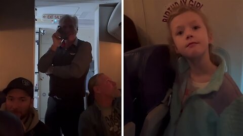 Entire plane makes little girl's day by singing happy birthday