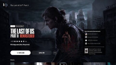 The Last Of Us Part II Remastered - Download/Upgrade Ready? - PS5