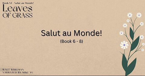 Leaves of Grass - Book 6.8 - Salut au Monde! - Walt Whitman