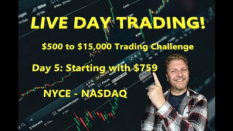 LIVE DAY TRADING | S&P 500, NASDAQ, NYSE | $500 Small Account Challenge Day 5 ($759) |