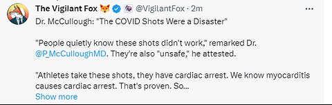 Dr. McCullough: "The COVID Shots Were a Disaster People quietly know these shots didn't work