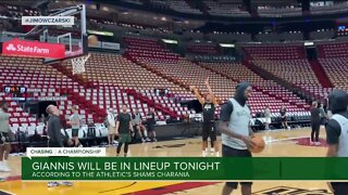 Giannis Antetokounmpo returns to Bucks lineup for Game 4