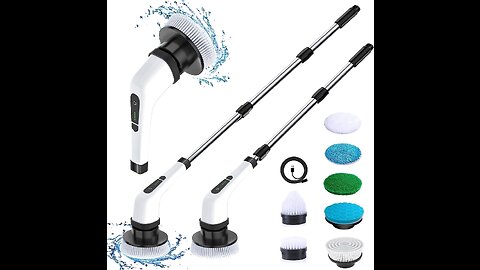 MGLSDeet Electric Spin Scrubber Rechargeable Cleaning Brush with 7 Replaceable Brush Heads