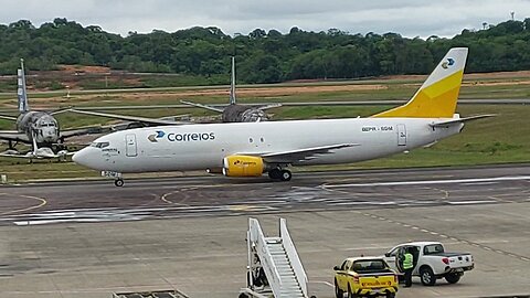 Boeing 737-300F PR-SDM Correios pousa em Manaus vindo de Brasília