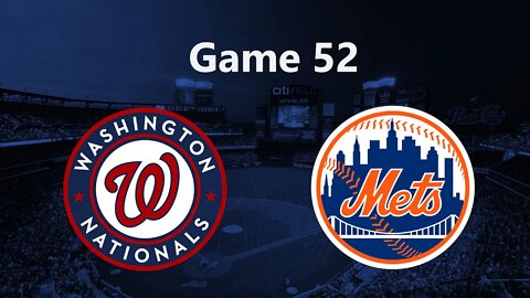 Back to Back Shutouts: Nationals vs Mets Game 52