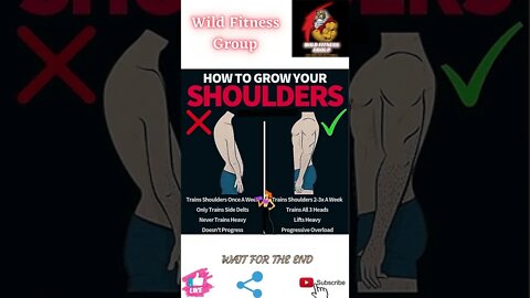 🔥How to grow your shoulders🔥#shorts🔥#wildfitnessgroup🔥10 June 2022🔥