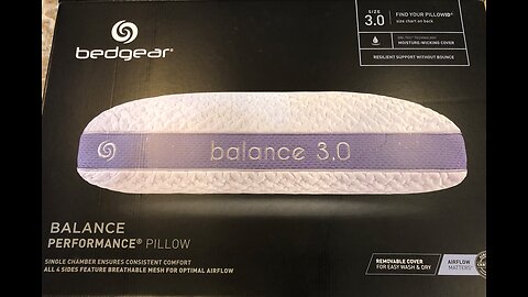 Bedgear Balance Performance Bed Comfort Sleeping Resting Pillow 3.0 White Head BGP02503P