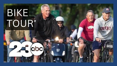 Kevin McCarthy hosts Back The Blue Bike Tour