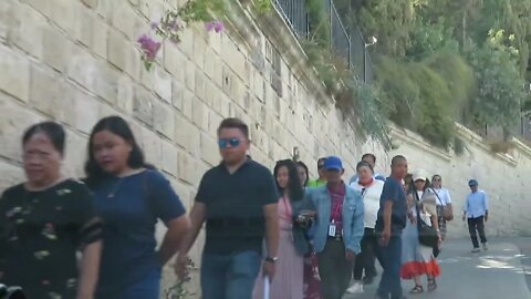 Church of All Nations car ride up to the Mount of Olives - Ride With Me, Steve Martin and Nouri Hawa