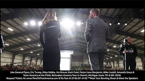 ReAwaken America Tour | Join General Flynn, Jim Breuer, Pastor Benjamin, Kash Patel, Eric Trump, Lara Trump, Kash Patel, Dr. Stella, Amanda Grace, Julie Green, Peter Navarro & Team America At the Detroit, MI June 7-8 2024 ReAwaken America Tour!!!