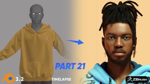 Adam | 3d Character for animation | Part 21 | texturing | cloth creation in clo3d | ZBrush | Blender