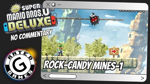 Rock-Candy Mines-1 - Fuzzy Clifftop ALL Star Coins - New Super Mario Bros U Deluxe