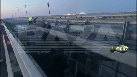 First videos from the place of arrival on the Crimean bridge