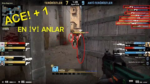 CS:GO BİR DEĞİŞİK ACE || En Güzel Vuruşlar