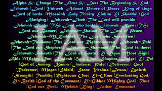 Names of God, Part 1