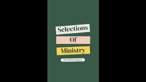 Selections of Ministry by Franklin Ferguson, Translating Baptism.