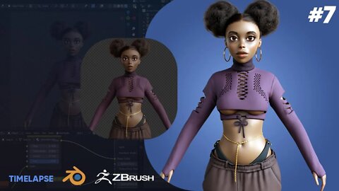 stylized character speedthrough |Part 7 | grooming | ZBrush |Blender