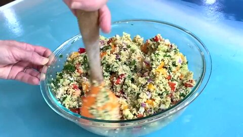 Garden fresh Quinoa Salad | At Home with Shay