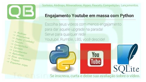 #dica - #Python #Engajamento #Youtube #Passive #income - #extreme #Hard #SQL #sqlite3