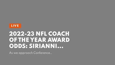 2022-23 NFL Coach of the Year Award Odds: Sirianni Remains Favored