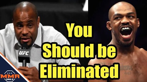 Daniel Cormier says a failed USADA drug test should eliminate Jon Jones from the GOAT debate