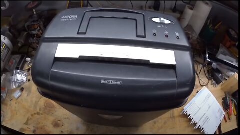 Aurora AS1018CD Shredder Repair - WON'T FEED PAPER! WON'T STOP RUNNING!