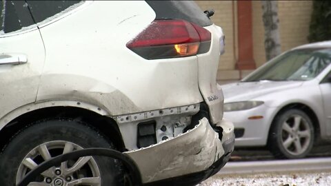 The snow isn't the most dangerous factor for pedestrians