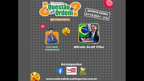 21/10 Programa Questão de ordem recebe o dr Alfredo Scaf Filho, candidato a presidente da OAB de SP