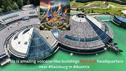 This is amazing volcano-like buildings Red Bull headquarters near #Salzburg in #Austria