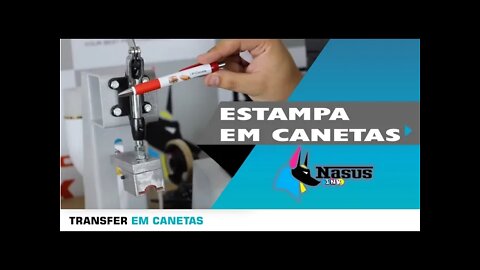 Estampando canetas na maquina transfer 5 em 1