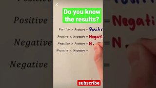 positive negative multiplication