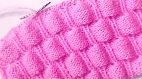 🧶Amazing Bobble knitting stitch for jacket