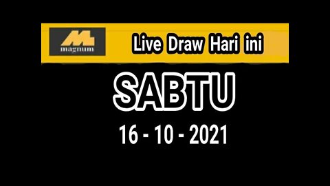 Live Draw Magnum 4D hari ini 16 - 10 - 2021