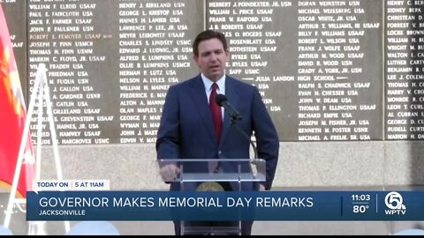 Gov. Ron DeSantis honors fallen service members at Memorial Day ceremony in Jacksonville