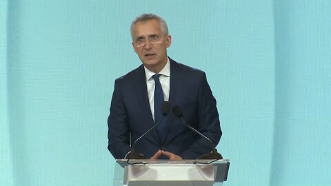 NATO Secretary General at International Summit of Cities and Regions in Kyiv Ukraine - April 20, 2023