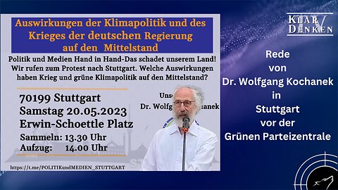 Rede von Dr. Wolfgang Kochanek in Stuttgart