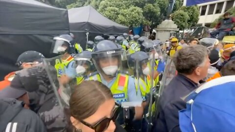 Camp Freedom - Wellington, New Zealand - And The Police Violence That Shut It Down