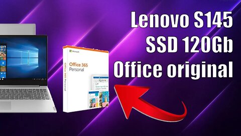 Lenovo Ideapad S145 SSD120GB Office 365 melhor custo beneficio