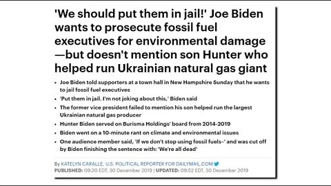 Biden Threatening Oil Companies