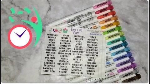 Highlighter Labels! Category stickers for your pens and planners, Block Schedules and Lists!