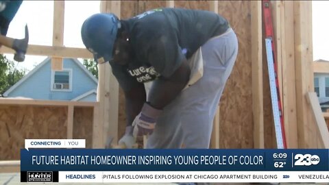 Future Habitat for Humanity homeowner inspiring young people of color