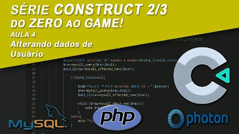 Construct 2/3 - Do Zero ao Game! (Aula 4 - Alterando informações no banco de dados)