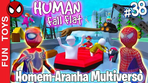 Human Fall Flat: Homem-Aranha no MULTIVERSO tentam passar a nova fase LUMBER no meio da FLORESTA #38