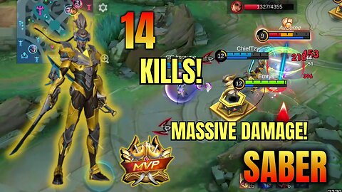 14 KILLS! MVP! MASSIVE DAMAGE! Mythic Ranked Saber