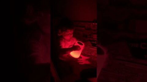 Grant playing with nightlight