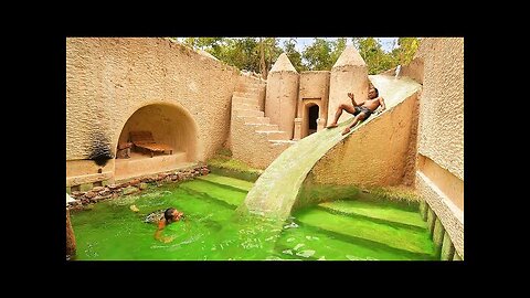 My 95 days building a Million Dollar Underground water slide house